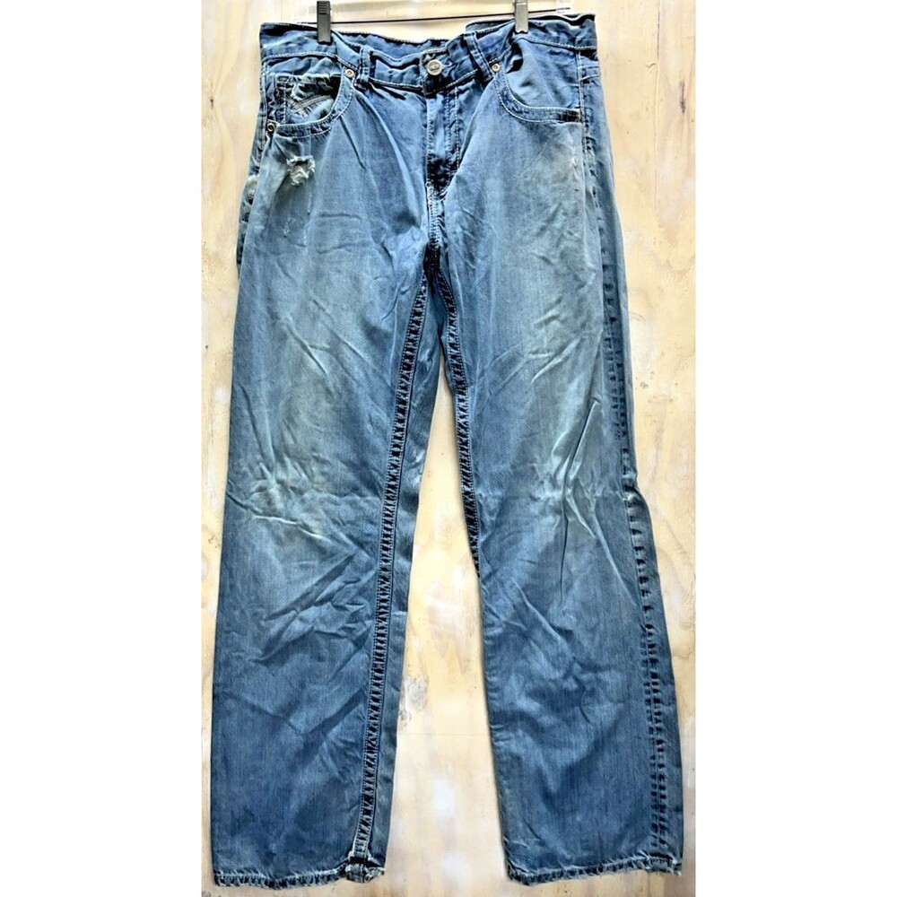 BKE Denim Sz 36L Designer Blue Jeans Slim Regular Active Flex Pants
